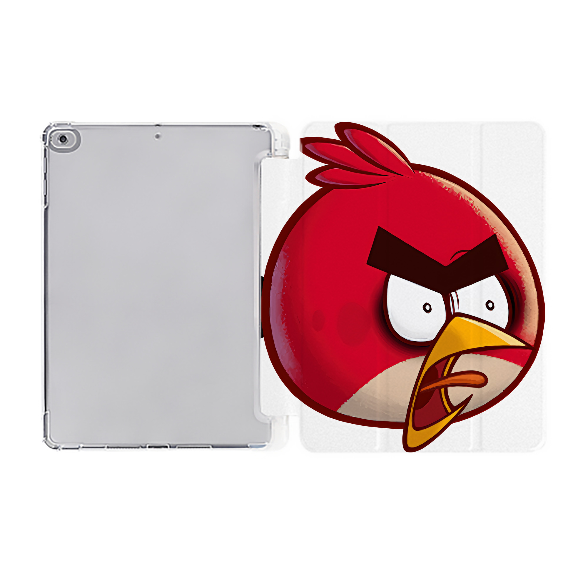 （画像用） Angry Birds アングリーバード IPad ケース ペン収納付き 三つ折りスタンド PUレザー×シリコン 対応機種9.5/10.5/10.9インチ